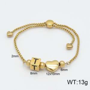 Stainless Steel Gold-plating Bracelet - KB122377-Z