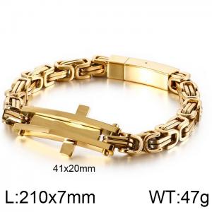 Stainless Steel Gold-plating Bracelet - KB122389-KFC