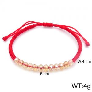 Simple and drawable women's red rope bracelet lucky rope - KB122575-Z