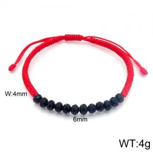 Simple and drawable women's red rope bracelet lucky rope - KB122576-Z