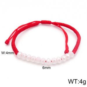 Simple and drawable women's red rope bracelet lucky rope - KB122578-Z