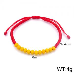 Simple and drawable women's red rope bracelet lucky rope - KB122579-Z