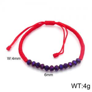 Simple and drawable women's red rope bracelet lucky rope - KB122580-Z