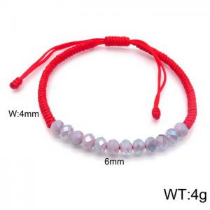 Simple and drawable women's red rope bracelet lucky rope - KB122581-Z