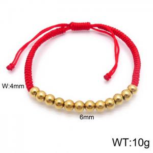 Simple and drawable women's red rope bracelet lucky rop - KB122583-Z