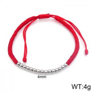 Simple and drawable women's red rope bracelet lucky rope - KB122586-Z