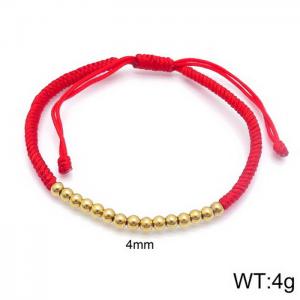 Simple and drawable women's red rope bracelet lucky rope - KB122587-Z
