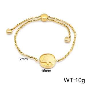 Stainless Steel Gold-plating Bracelet - KB122594-Z