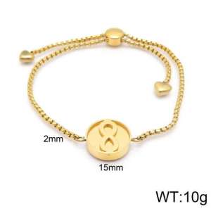 Stainless Steel Gold-plating Bracelet - KB122599-Z