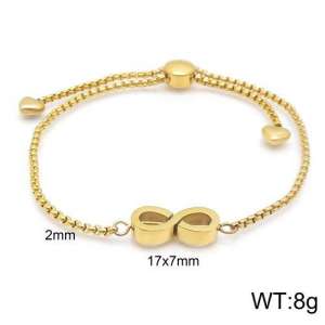 Stainless Steel Gold-plating Bracelet - KB122605-Z