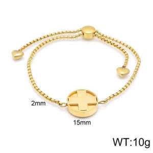 Stainless Steel Gold-plating Bracelet - KB122606-Z