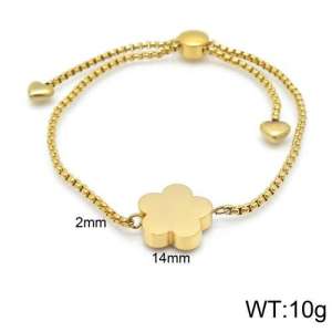 Stainless Steel Gold-plating Bracelet - KB122610-Z