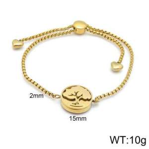 Stainless Steel Gold-plating Bracelet - KB122613-Z