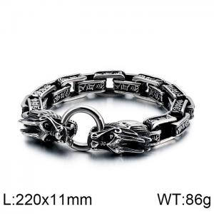 Stainless Steel Bracelet(Men) - KB122862-BDJX