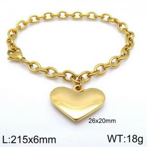 Stainless Steel Gold-plating Bracelet - KB123238-Z