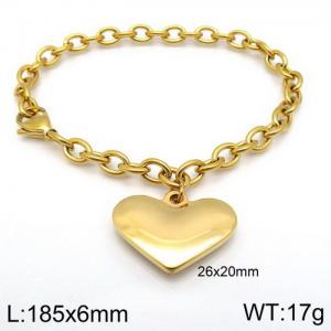 Stainless Steel Gold-plating Bracelet - KB123239-Z