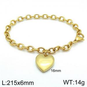 Stainless Steel Gold-plating Bracelet - KB123241-Z