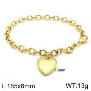 Stainless Steel Gold-plating Bracelet - KB123242-Z