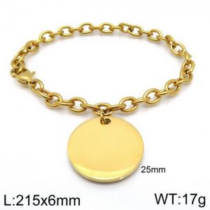 Stainless Steel Gold-plating Bracelet - KB123244-Z