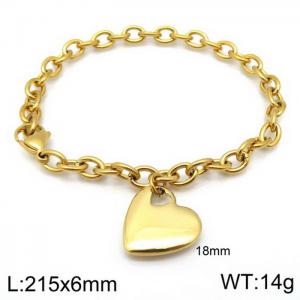 Stainless Steel Gold-plating Bracelet - KB123247-Z