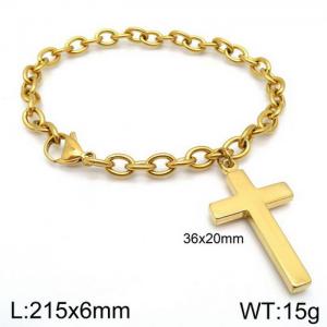 Stainless Steel Gold-plating Bracelet - KB123250-Z