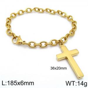 Stainless Steel Gold-plating Bracelet - KB123251-Z