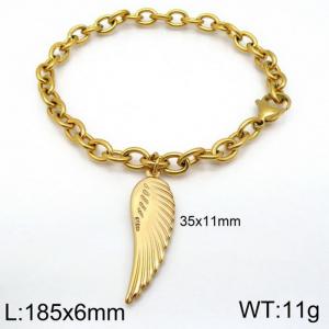 Stainless Steel Gold-plating Bracelet - KB123254-Z