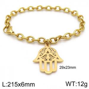 Stainless Steel Gold-plating Bracelet - KB123256-Z