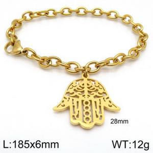 Stainless Steel Gold-plating Bracelet - KB123260-Z