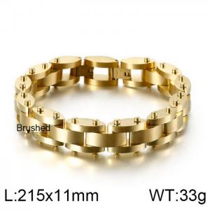 Stainless Steel Gold-plating Bracelet - KB123284-KFC