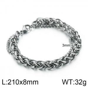 Stainless Steel Bracelet(Men) - KB123610-Z