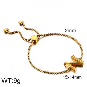 Stainless Steel Gold-plating Bracelet - KB123981-KFC