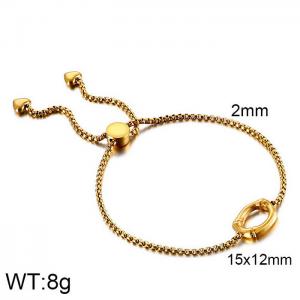 Stainless Steel Gold-plating Bracelet - KB123982-KFC