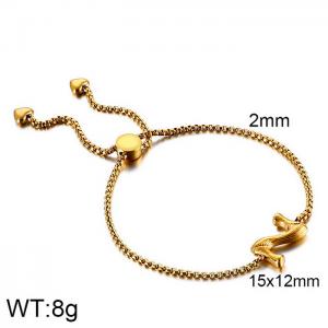 Stainless Steel Gold-plating Bracelet - KB123993-KFC