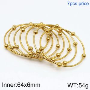 Stainless Steel Gold-plating Bangle - KB124175-LO