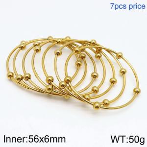 Stainless Steel Gold-plating Bangle - KB124176-LO