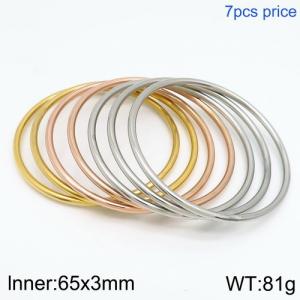 Stainless Steel Gold-plating Bangle - KB124184-LO