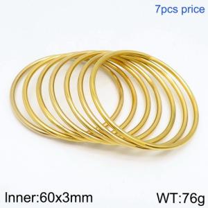 Stainless Steel Gold-plating Bangle - KB124194-LO