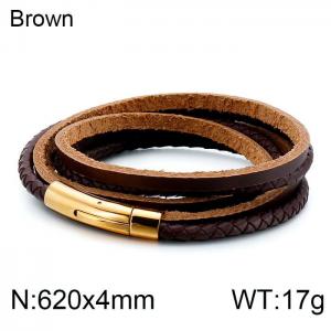 Leather Bracelet - KB124302-KFC