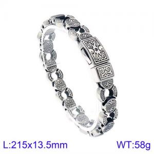 Stainless Steel Bracelet(Men) - KB125371-BDJX