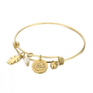 Stainless Steel Gold-plating Bangle - KB126009-Z