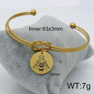 Stainless Steel Gold-plating Bangle - KB126016-Z