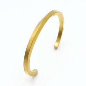 Stainless Steel Gold-plating Bangle - KB126080-TLA