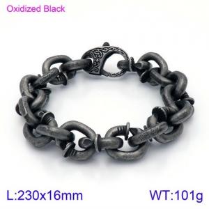 Stainless Steel Bracelet(Men) - KB126373-BDJX