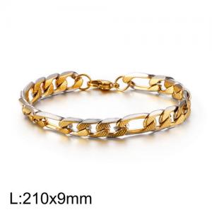 Stainless Steel Gold-plating Bracelet - KB126625-Z