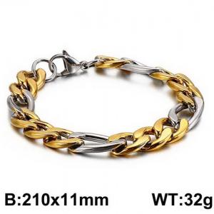 Stainless Steel Gold-plating Bracelet - KB126655-Z