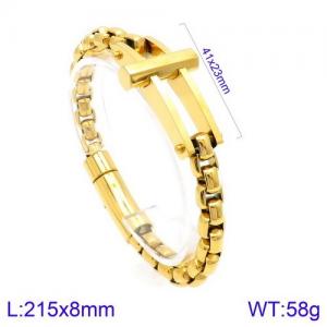 Stainless Steel Gold-plating Bracelet - KB127127-KFC