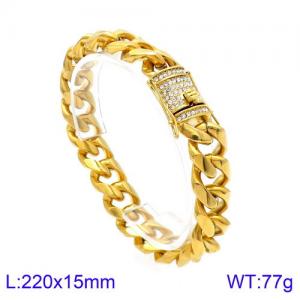 Stainless Steel Gold-plating Bracelet - KB127148-Z