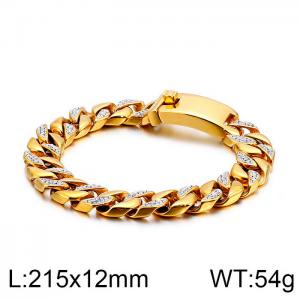 Stainless Steel Gold-plating Bracelet - KB128117-BDJX