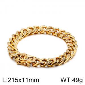 Stainless Steel Gold-plating Bracelet - KB128120-BDJX